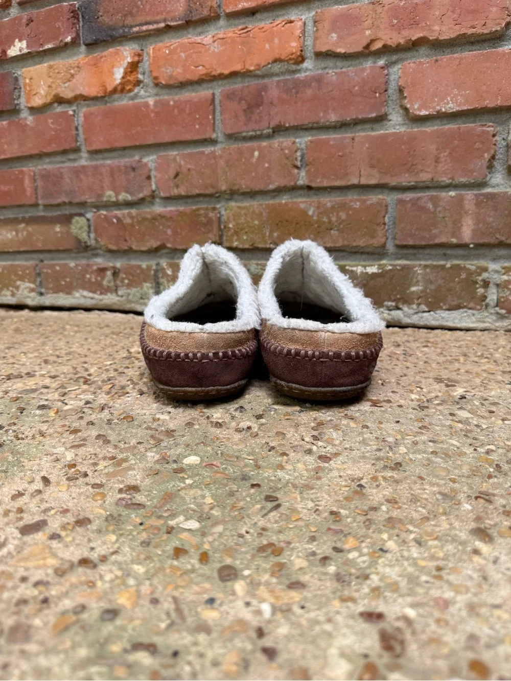Men’s Sorel Brown Slip-On Slippers with Cream Interior